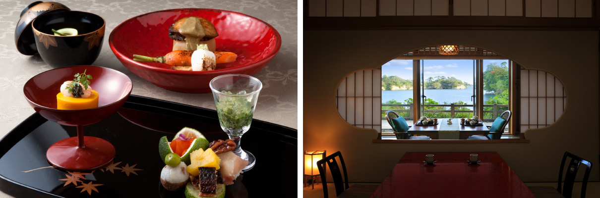 Kaiseki course meal to delight your tasting sensation by the local fresh ingredients